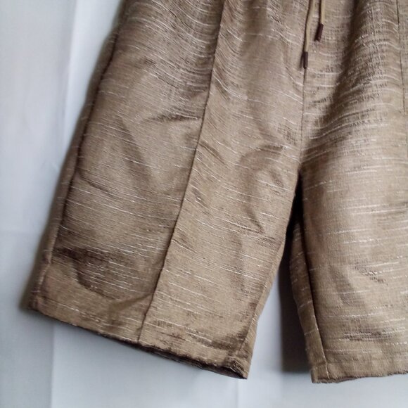 Boohoo Man Shorts Men 2XL Drawstring Elastic Pockets Textured Gold - Picture 7 of 16